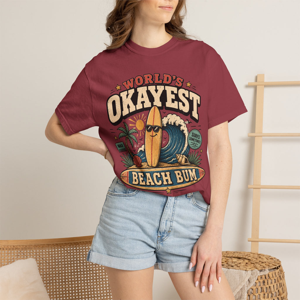 Worlds Okayest Beach Bum Relaxed Board