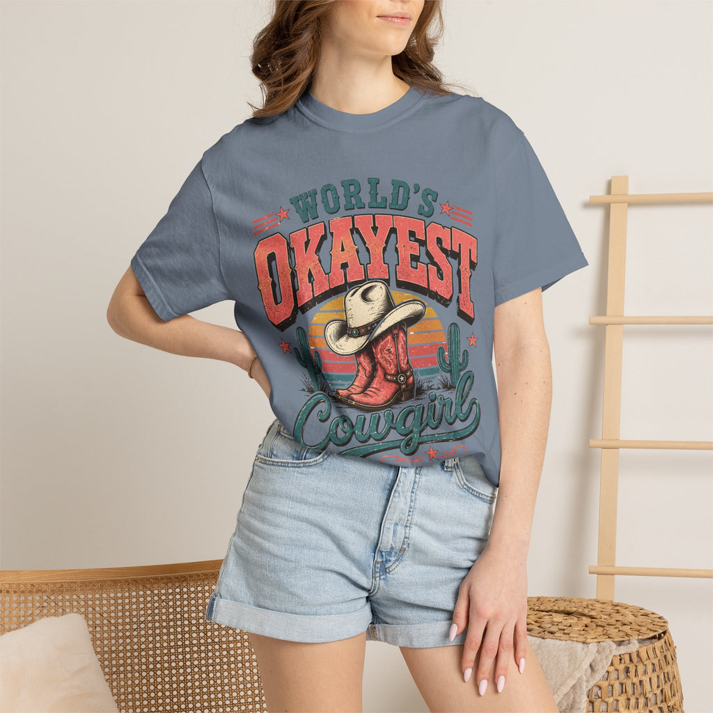 Worlds Okayest Cowgirl Pink