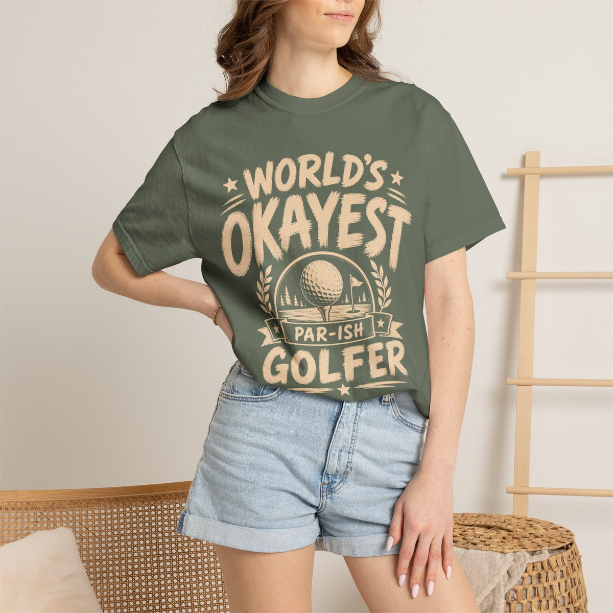 Worlds Okayest Golfer Text