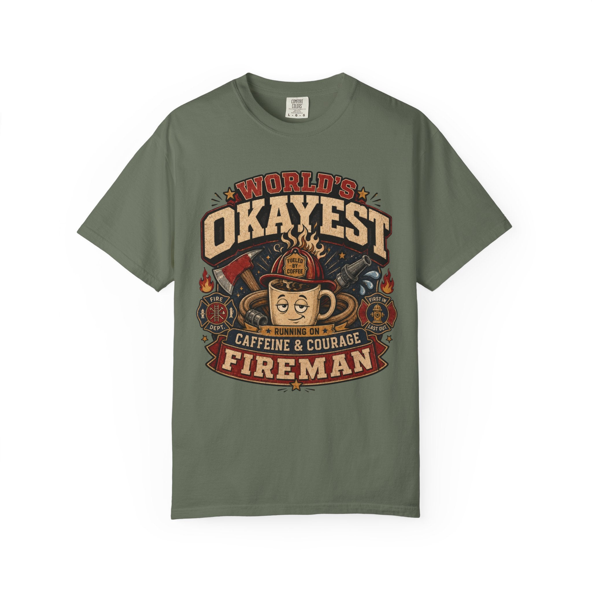 Worlds Okayest Fireman Coffee Cup