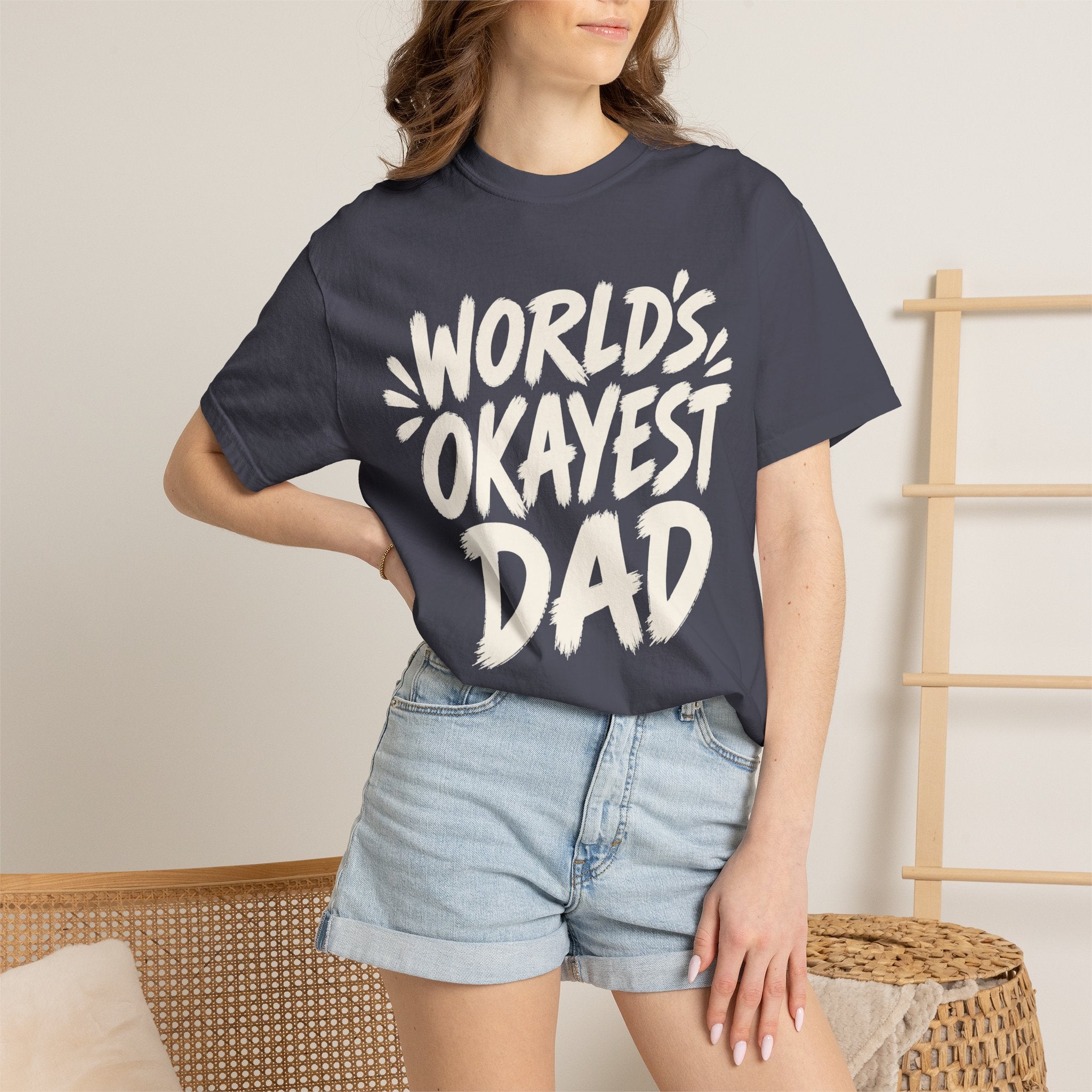 Worlds Okayest Dad Text