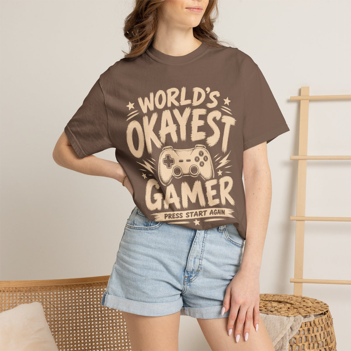 Worlds Okayest Gamer Text