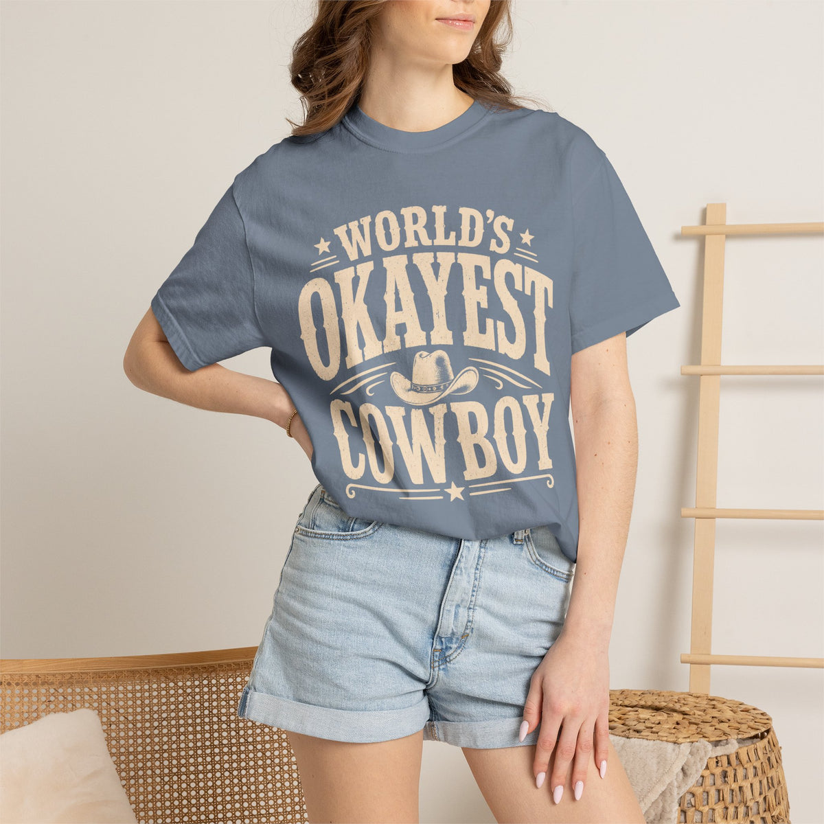 Worlds Okayest Cowboy Text