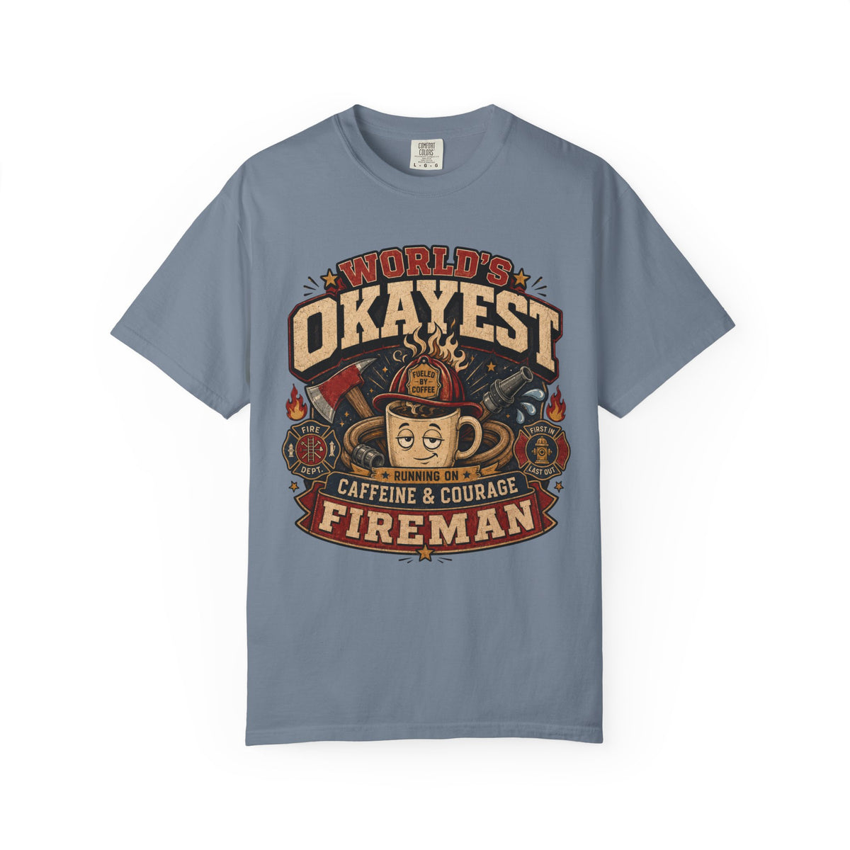 Worlds Okayest Fireman Coffee Cup