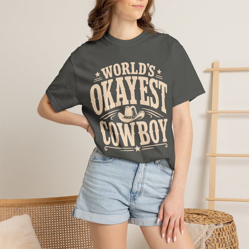 Worlds Okayest Cowboy Text
