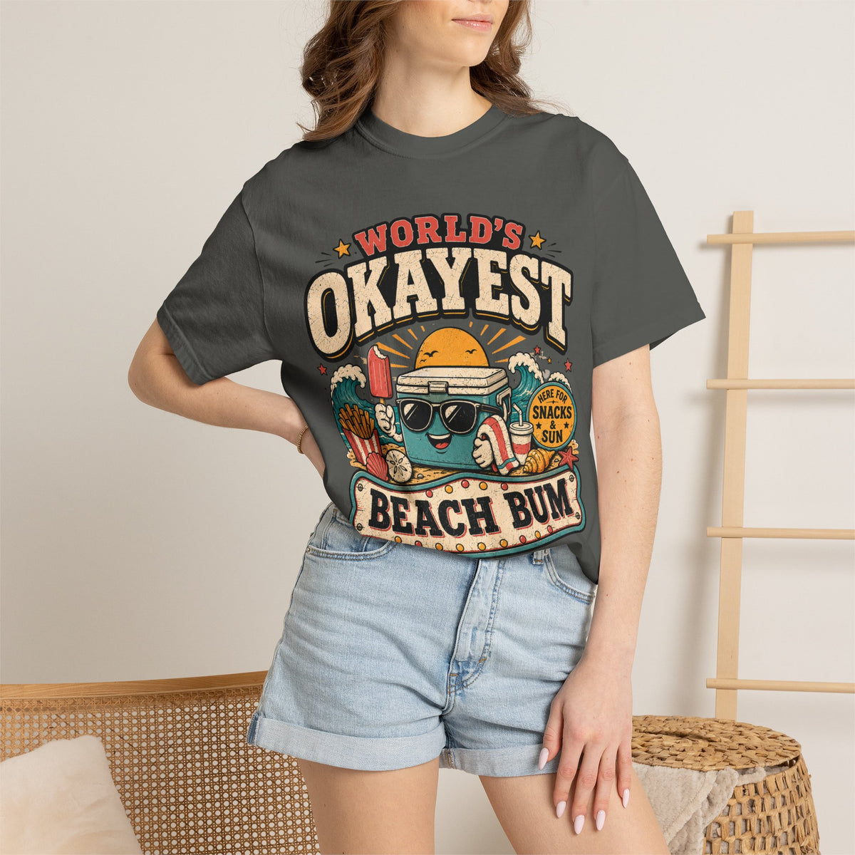 Worlds Okayest Beach Bum Cooler
