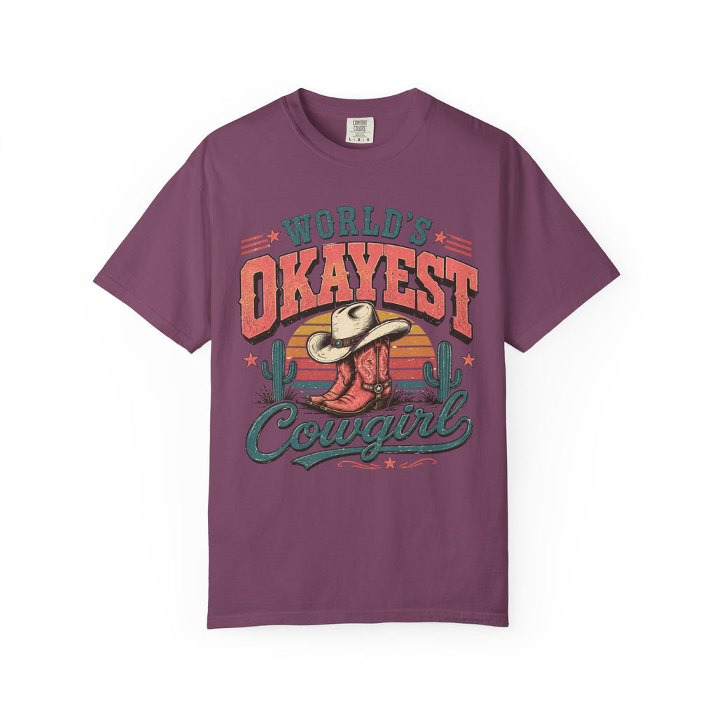 Worlds Okayest Cowgirl Pink