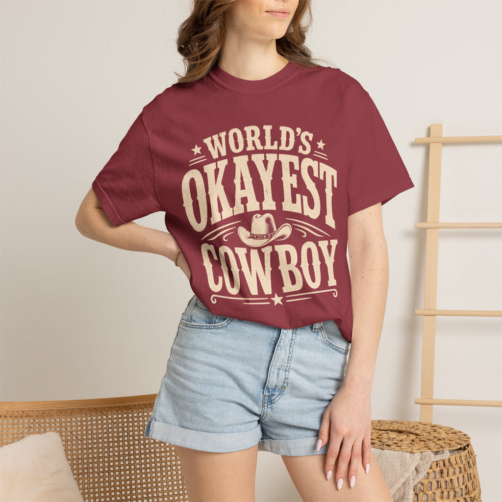 Worlds Okayest Cowboy Text