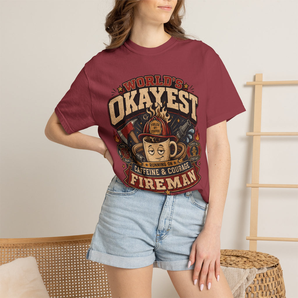 Worlds Okayest Fireman Coffee Cup