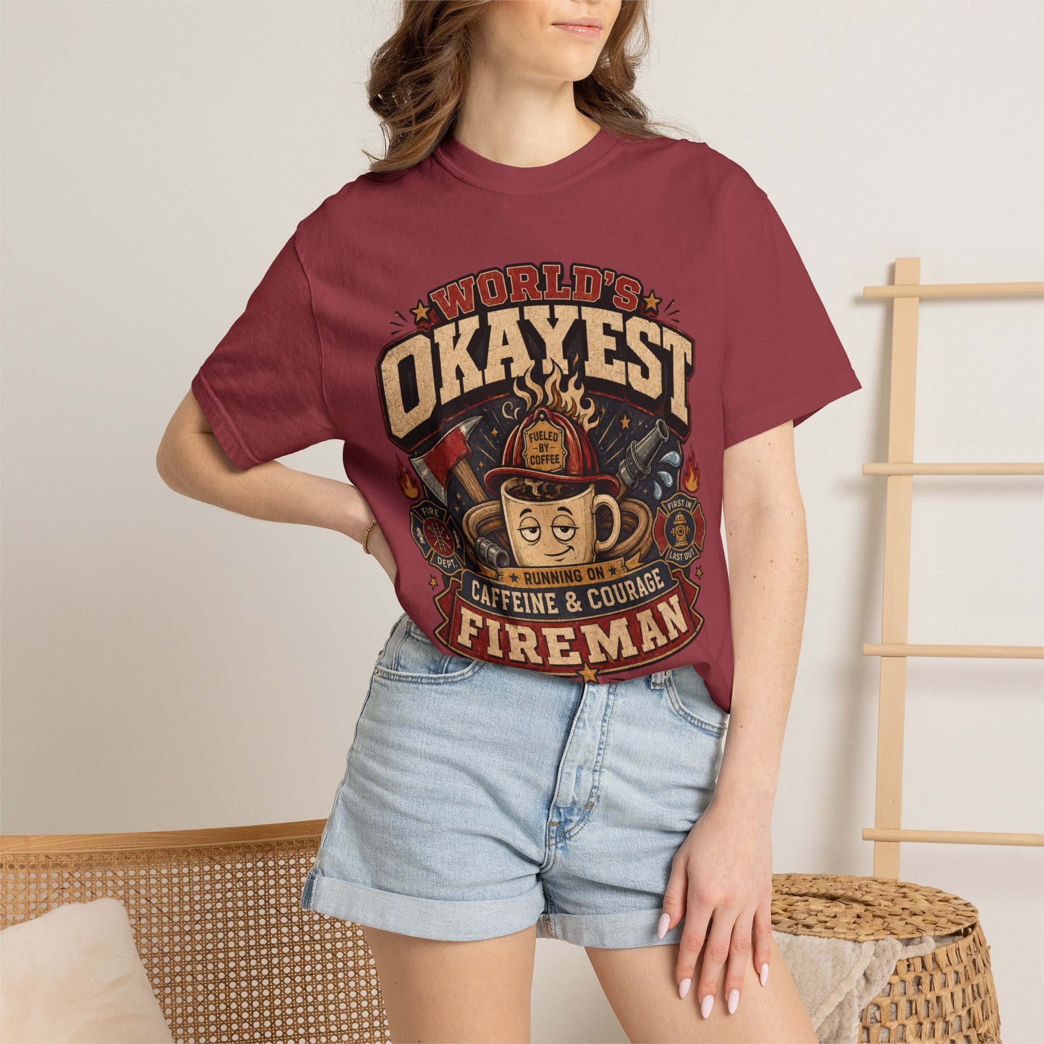 Worlds Okayest Fireman Coffee Cup