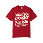 Worlds Okayest Fireman Text