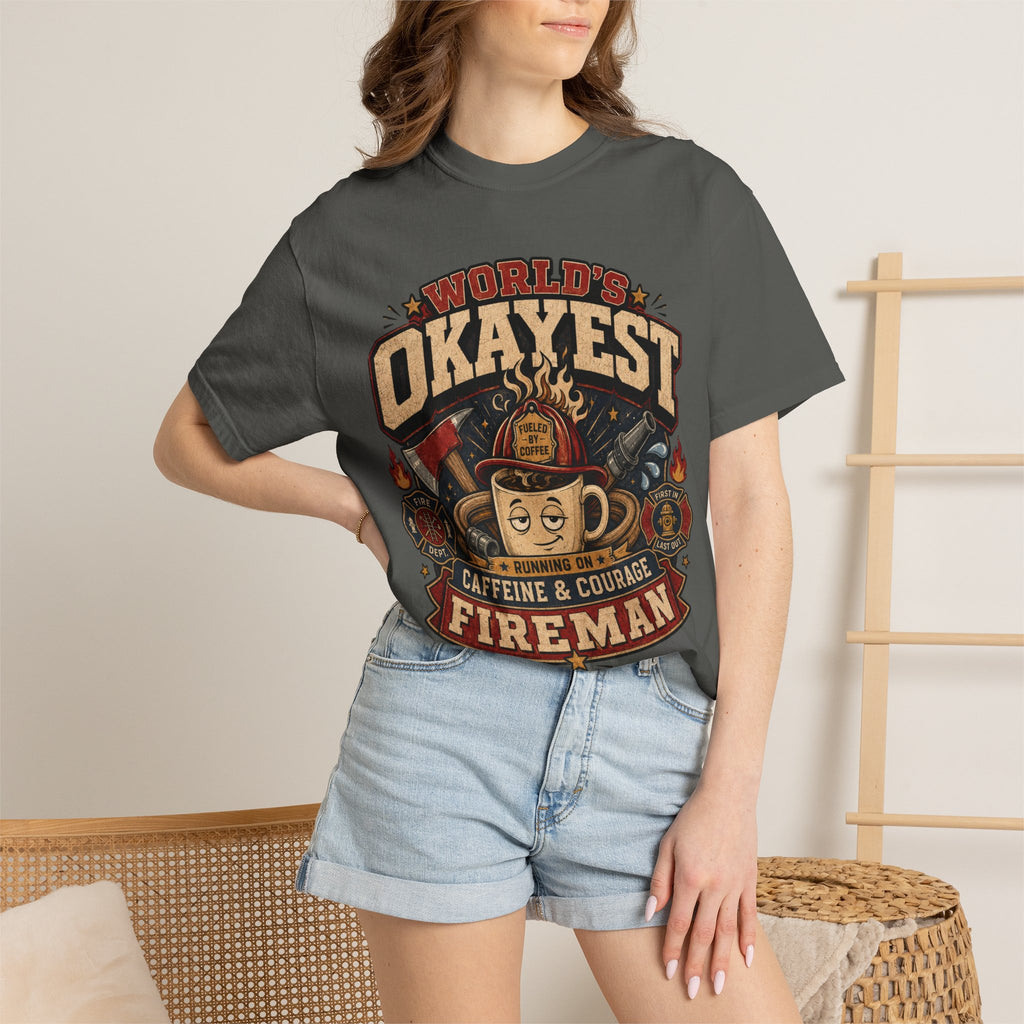 Worlds Okayest Fireman Coffee Cup