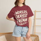Worlds Okayest Fireman Text
