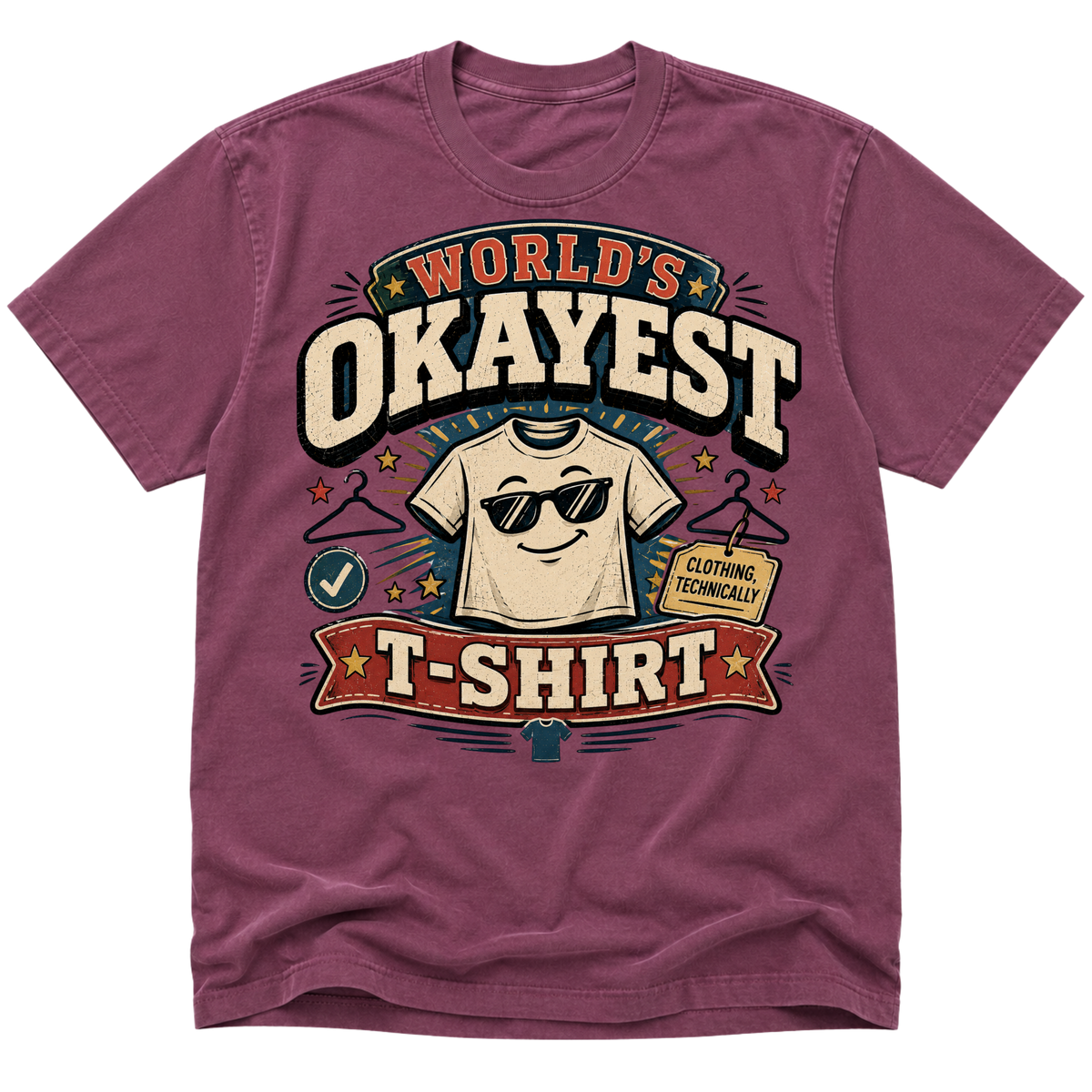 Worlds Okayest T-Shirt Glasses