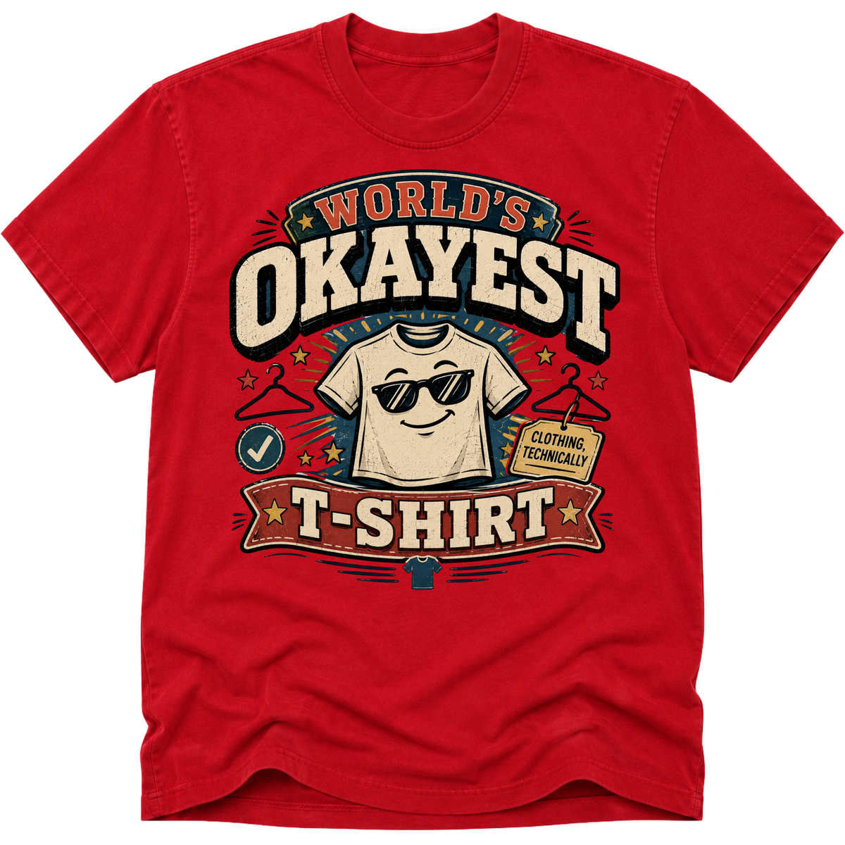 Worlds Okayest T-Shirt Glasses