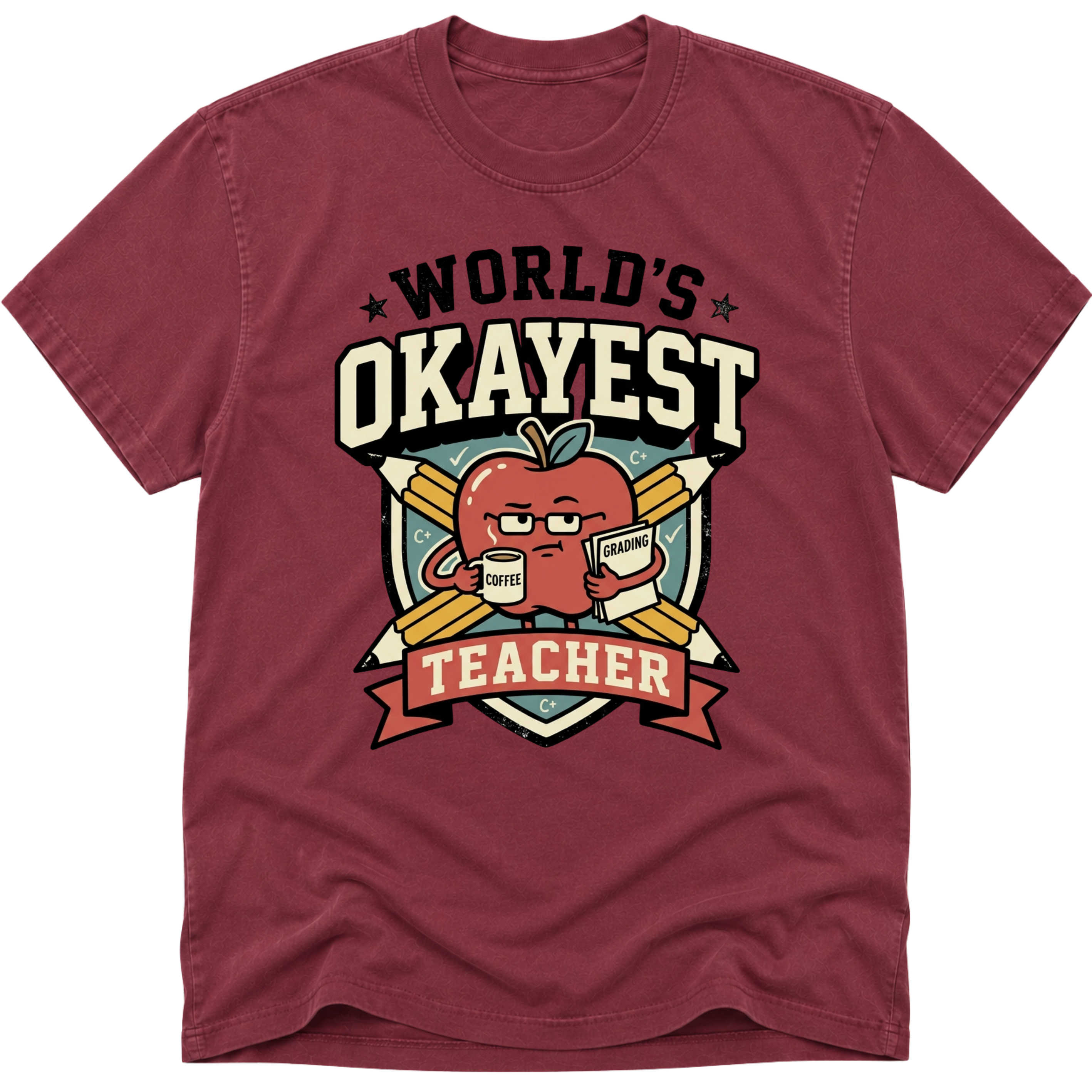 Worlds Okayest Teacher Apple