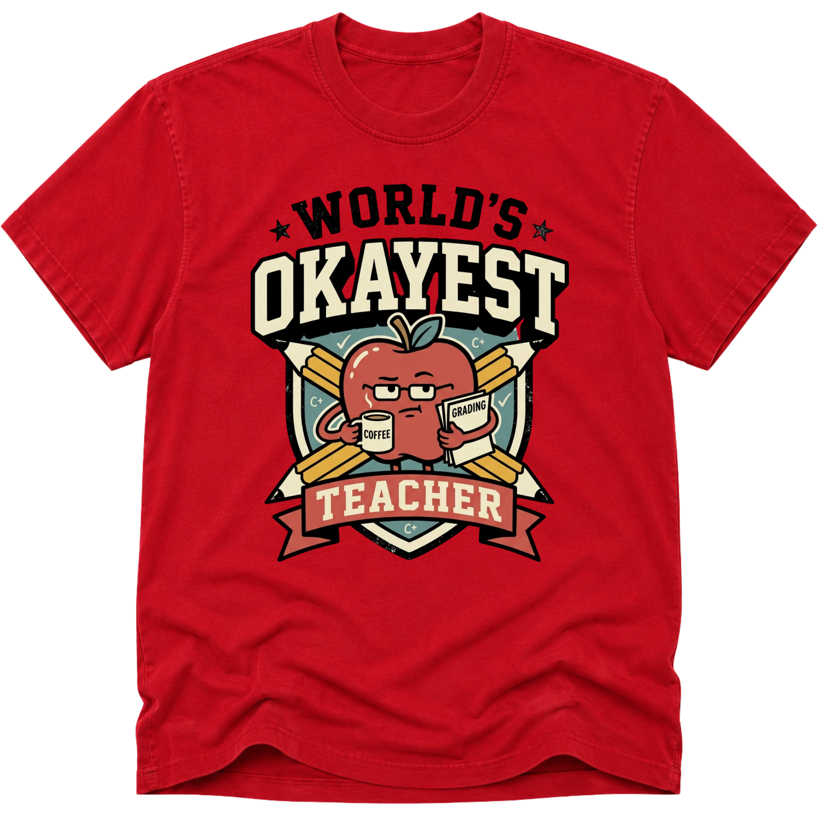 Worlds Okayest Teacher Apple