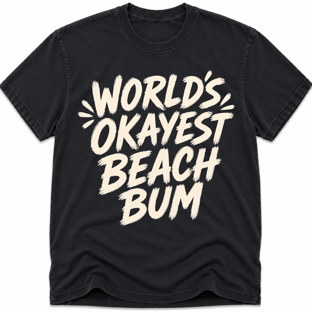Worlds Okayest Beach Bum Text