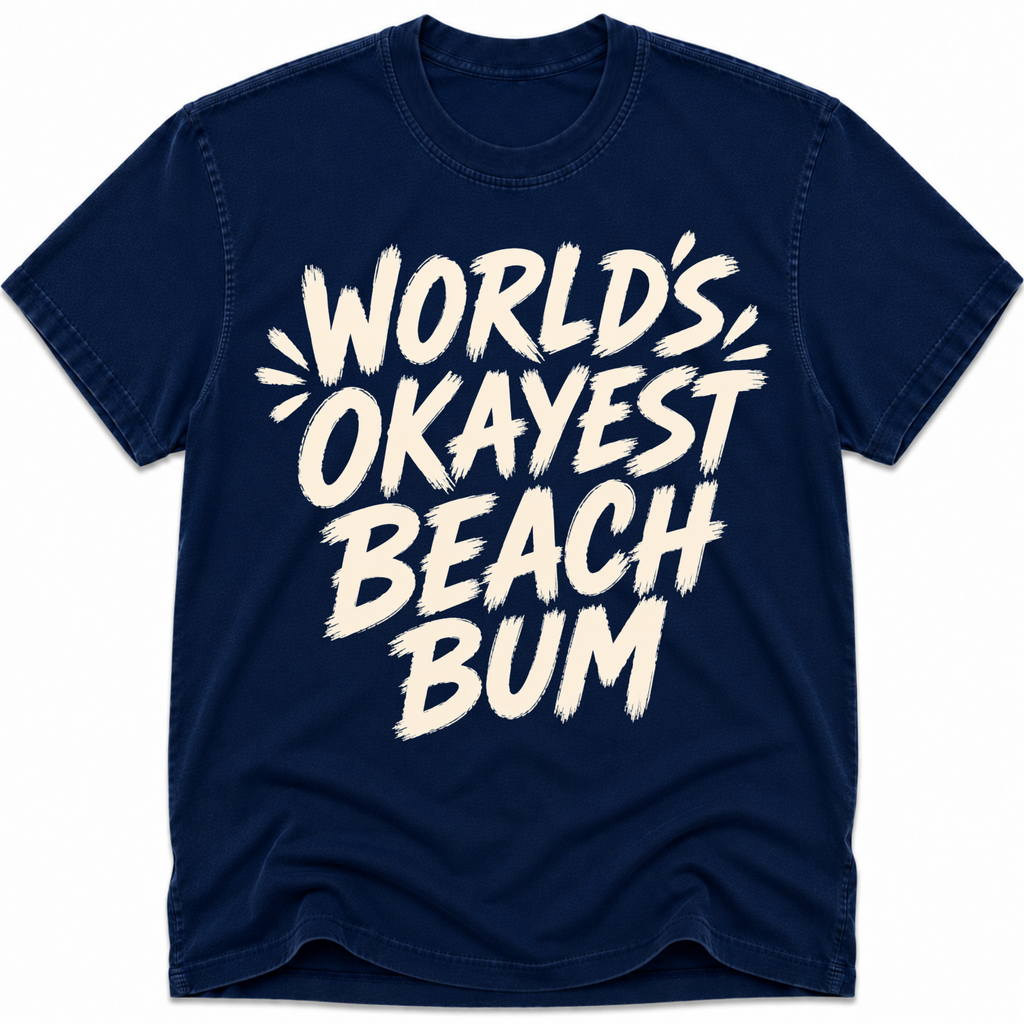 Worlds Okayest Beach Bum Text