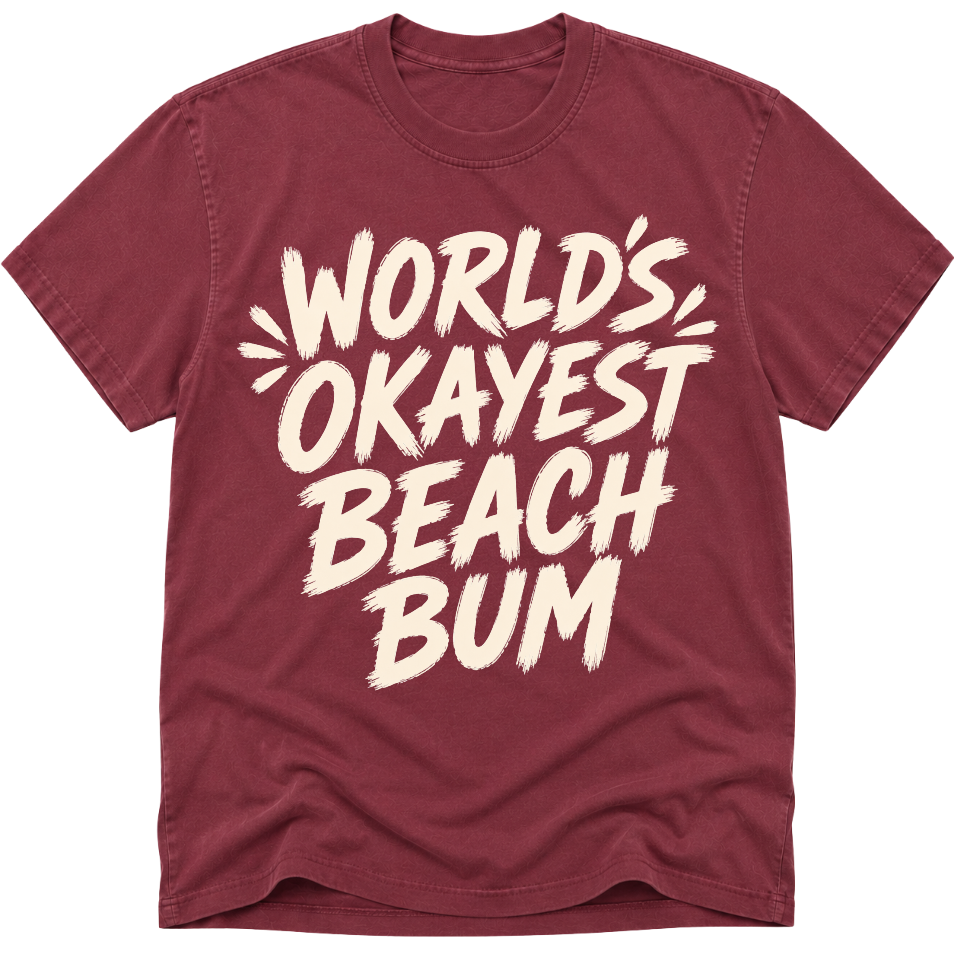 Worlds Okayest Beach Bum Text