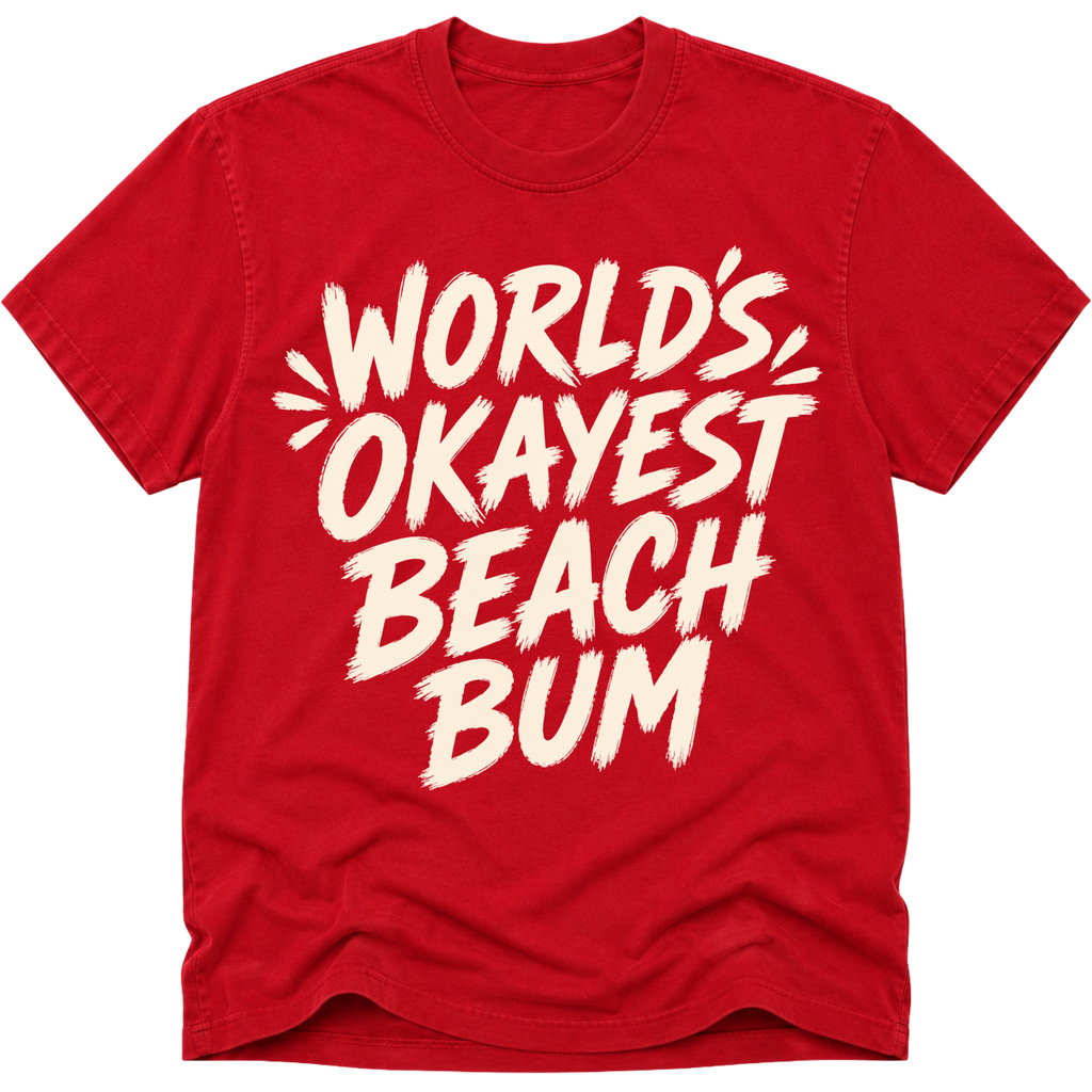 Worlds Okayest Beach Bum Text