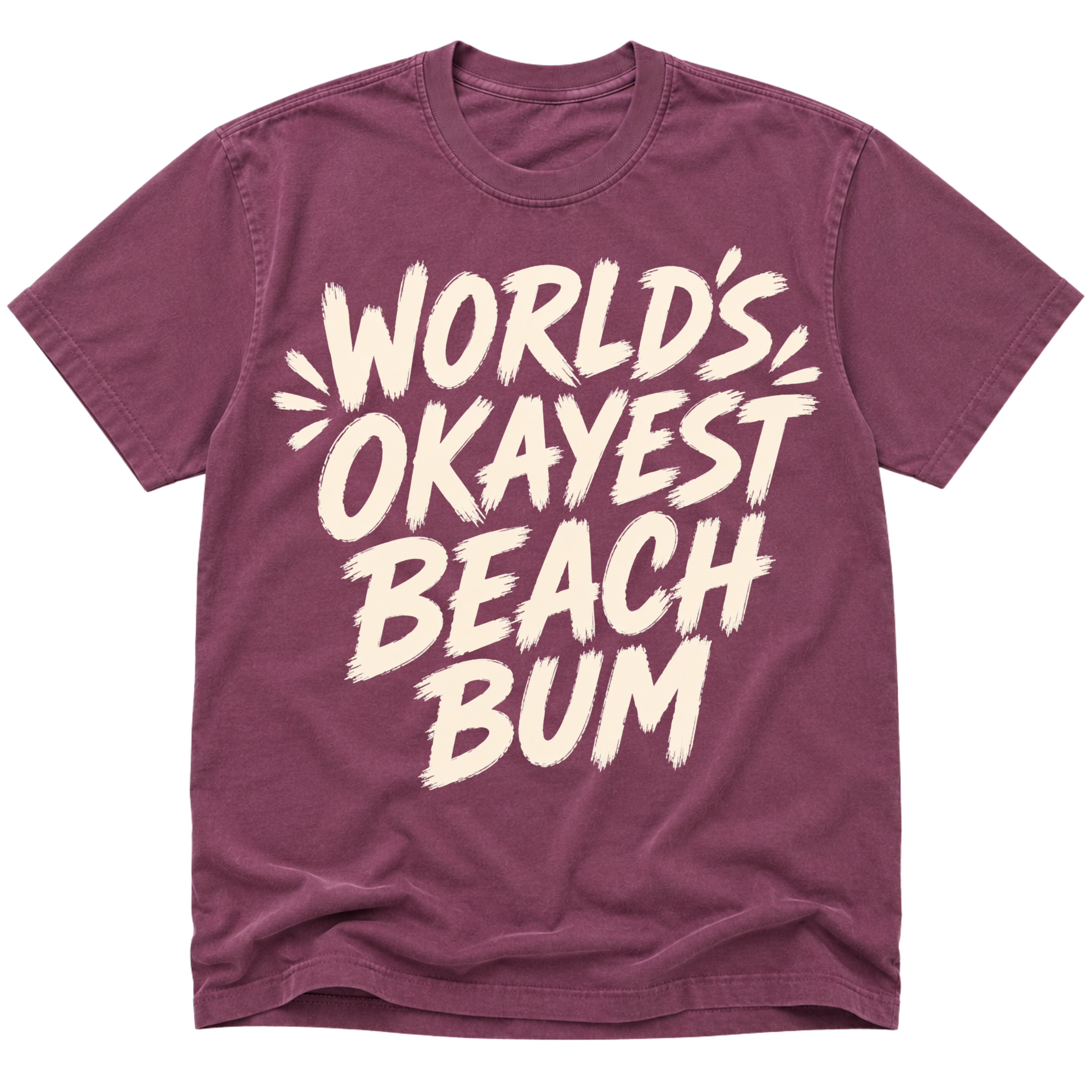 Worlds Okayest Beach Bum Text