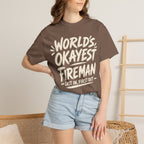 Worlds Okayest Fireman Text