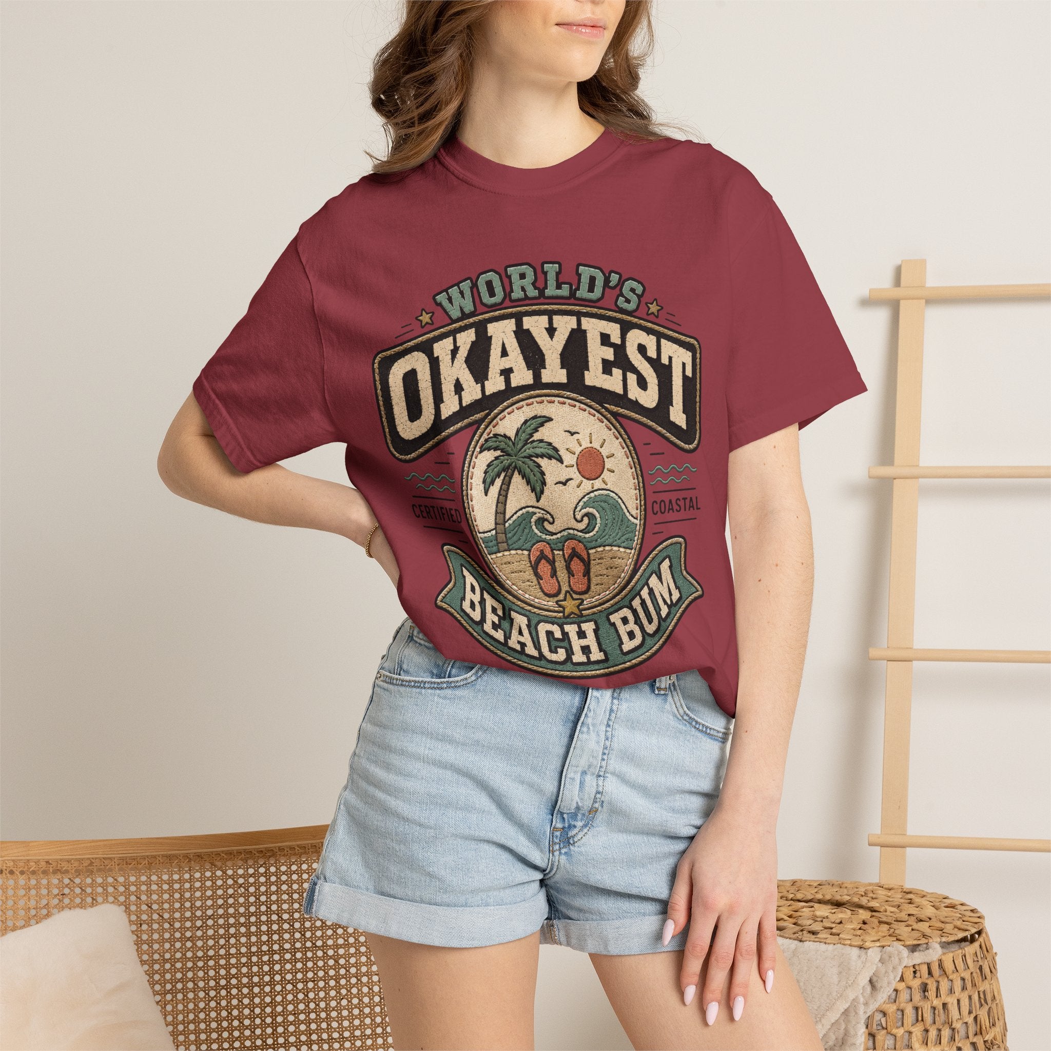 Worlds Okayest Beach Bum Patch