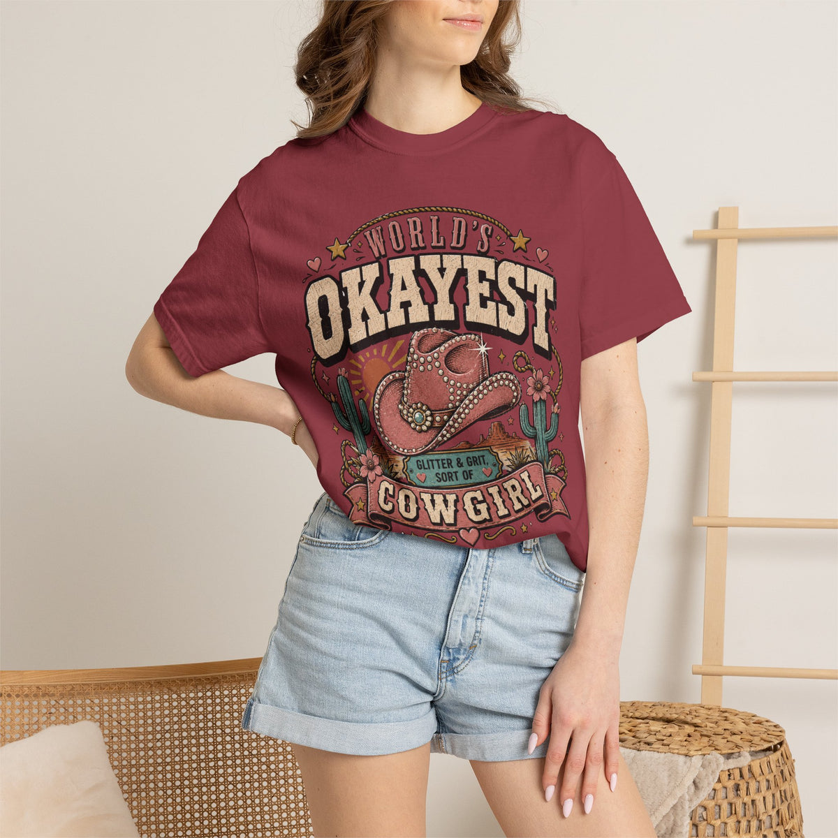 Worlds Okayest Cowgirl Hat