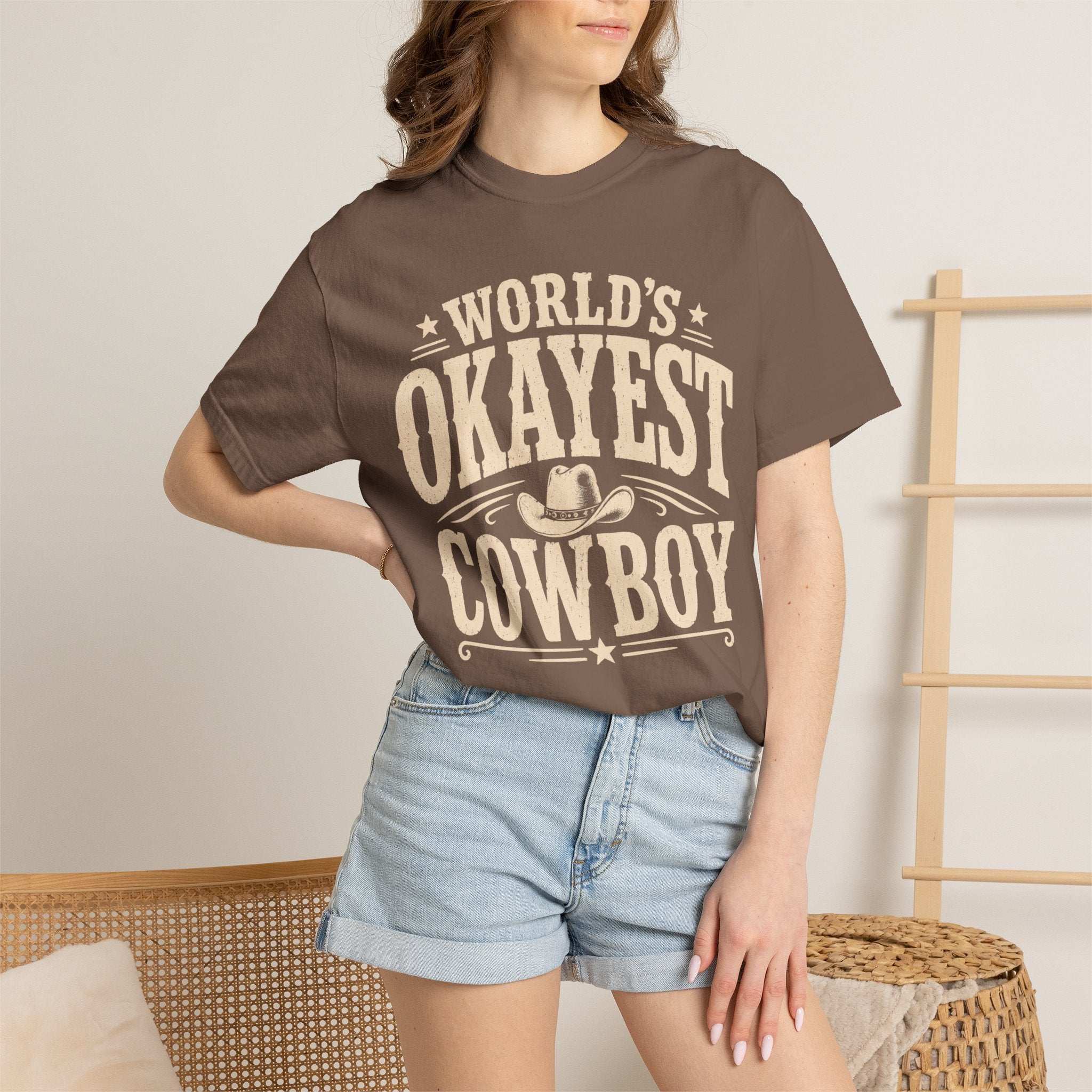 Worlds Okayest Cowboy Text