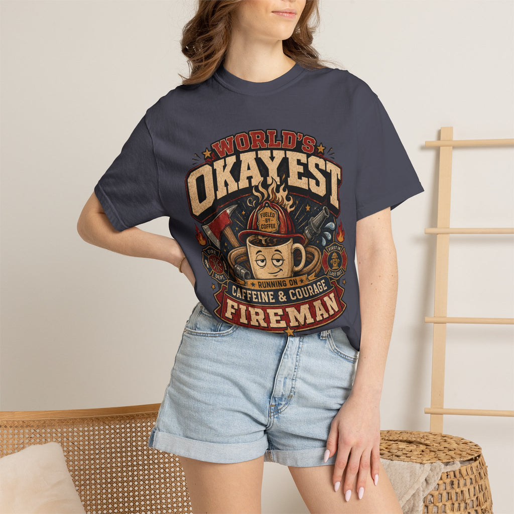Worlds Okayest Fireman Coffee Cup