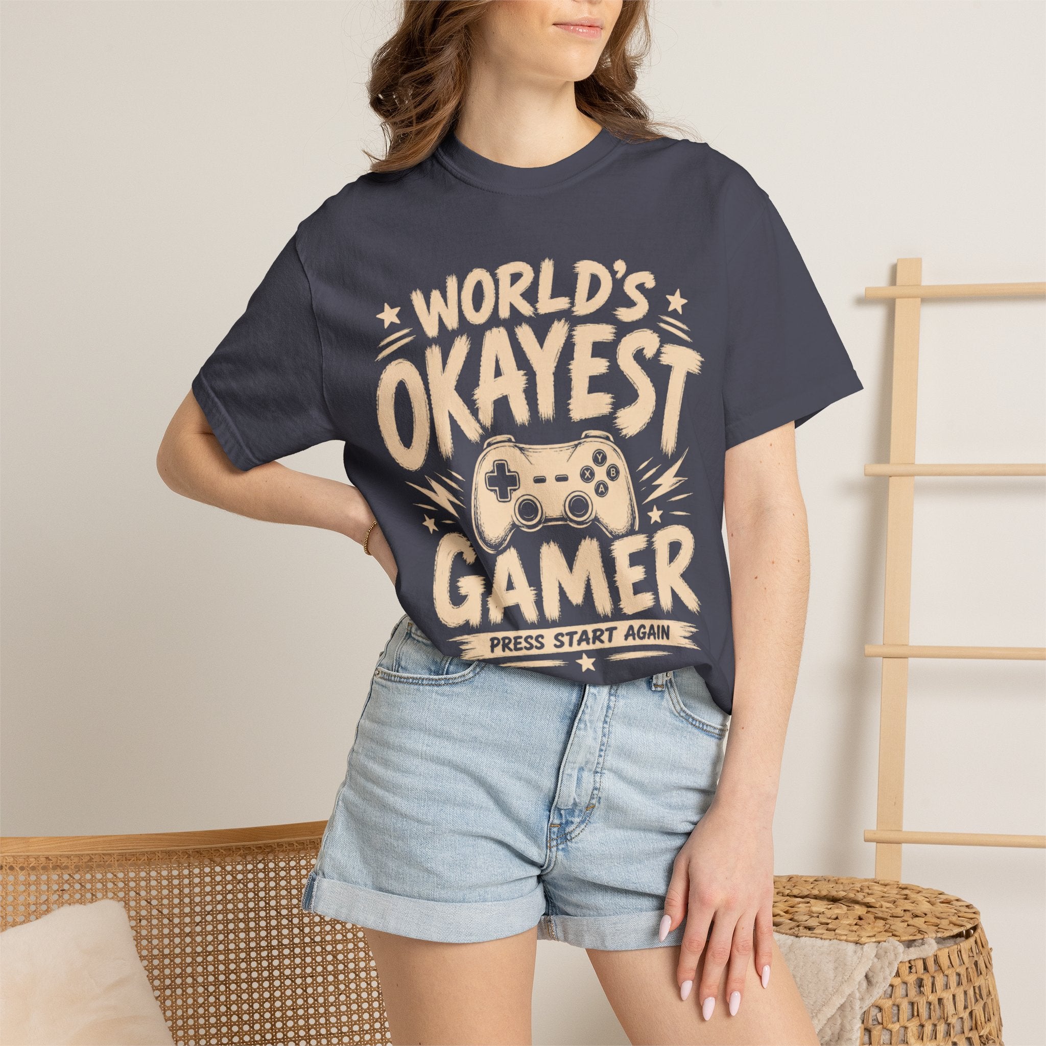 Worlds Okayest Gamer Text