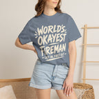 Worlds Okayest Fireman Text