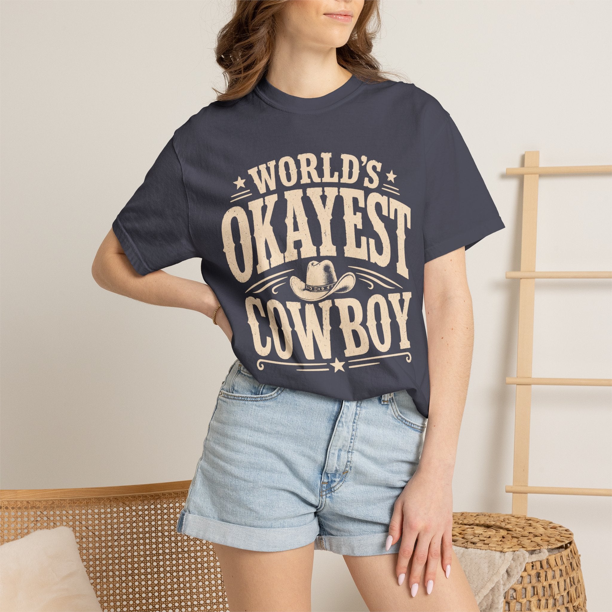 Worlds Okayest Cowboy Text