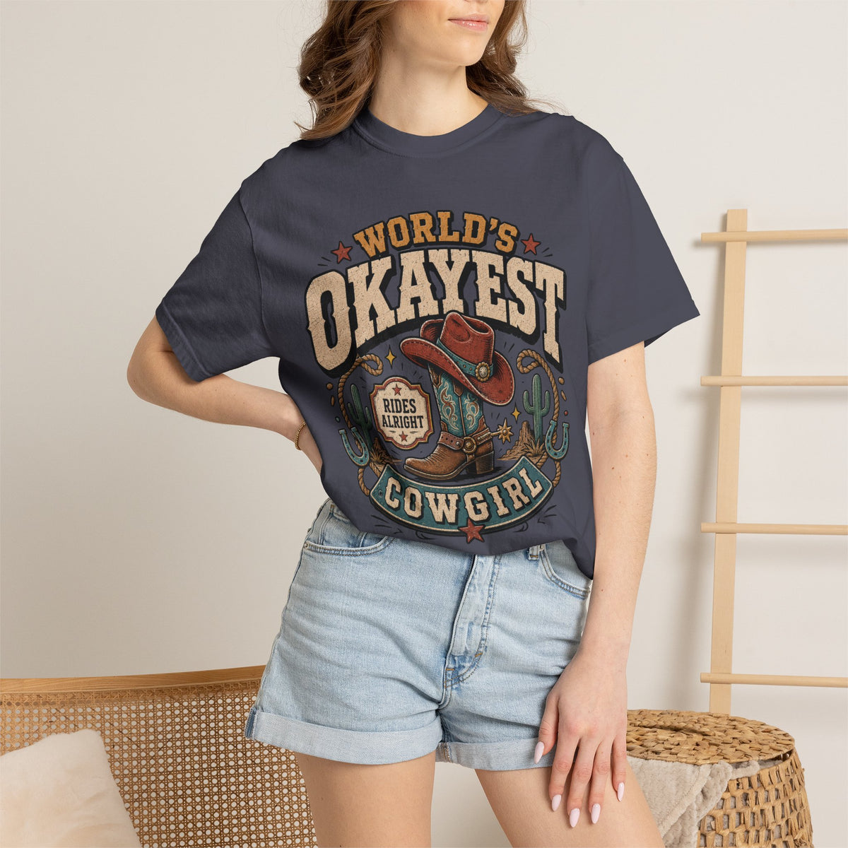 Worlds Okayest Cowgirl Boot