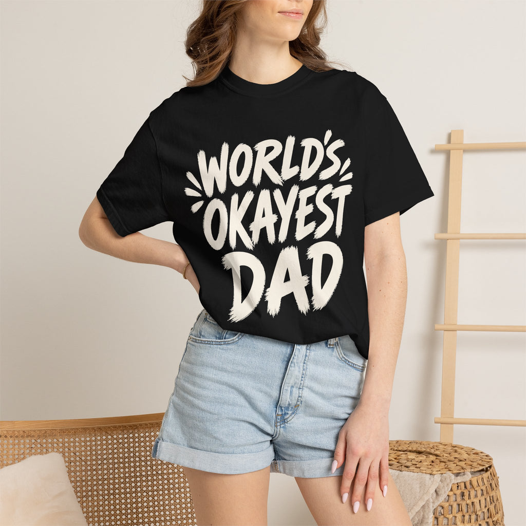 Worlds Okayest Dad Text