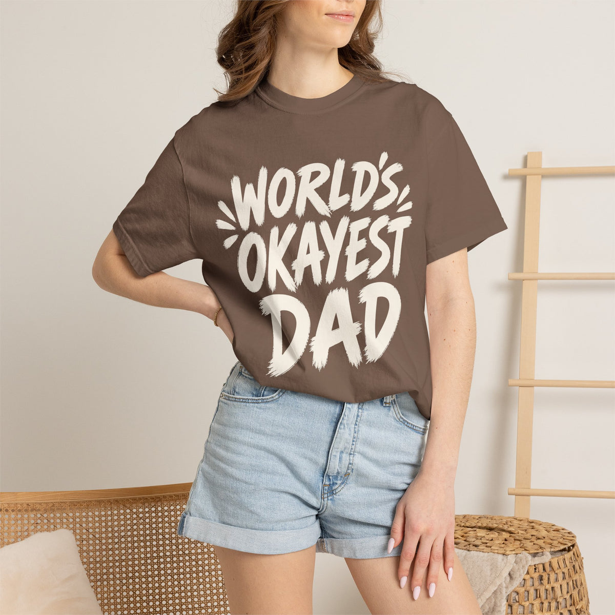 Worlds Okayest Dad Text