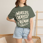 Worlds Okayest Fireman Text