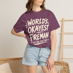 Worlds Okayest Fireman Text